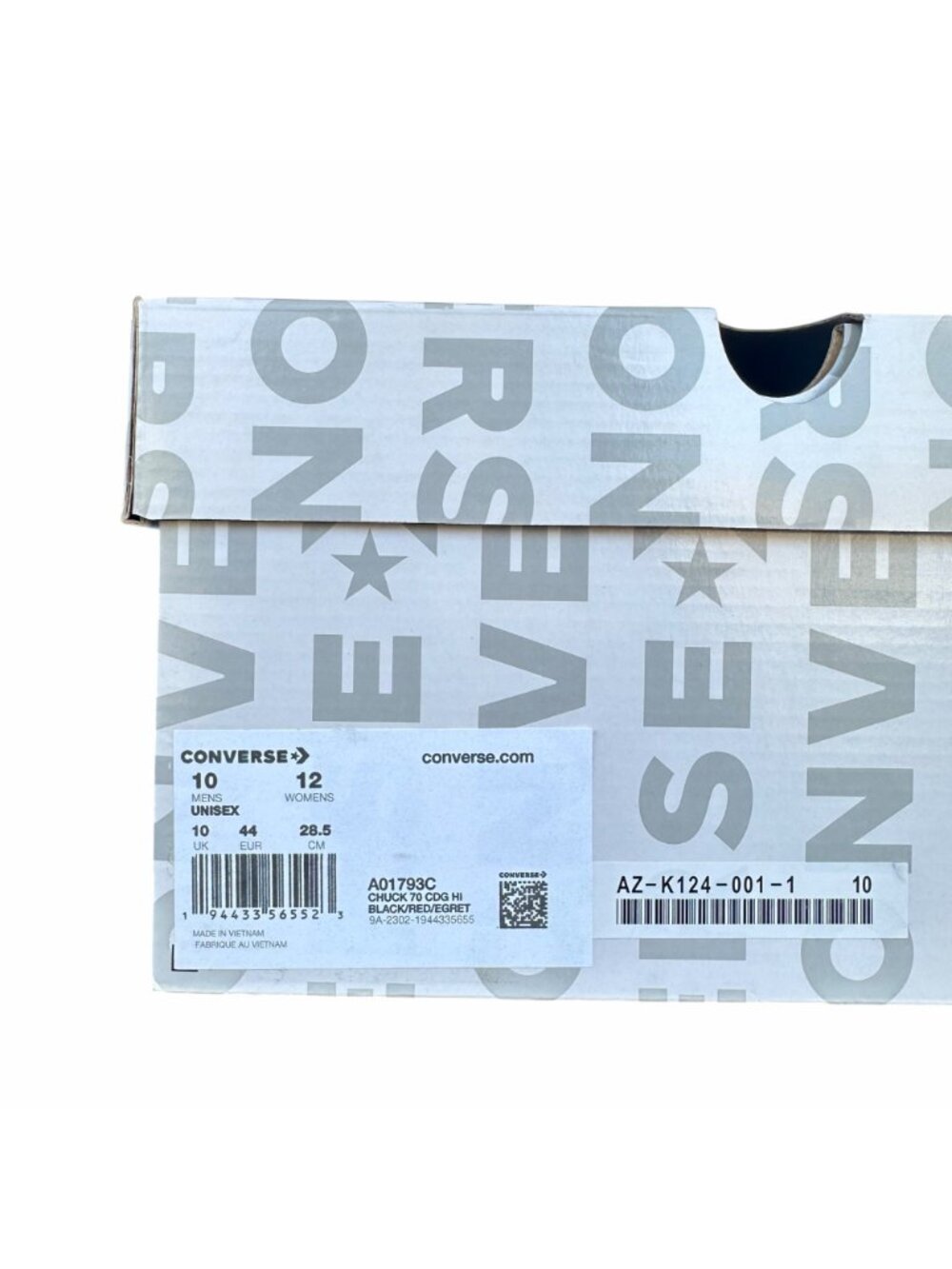 ✨Converse Chuck 70 Hi Comme Des Garçons Play 10 Men Shoes Sneakers Black A01793C - Picture 8 of 9